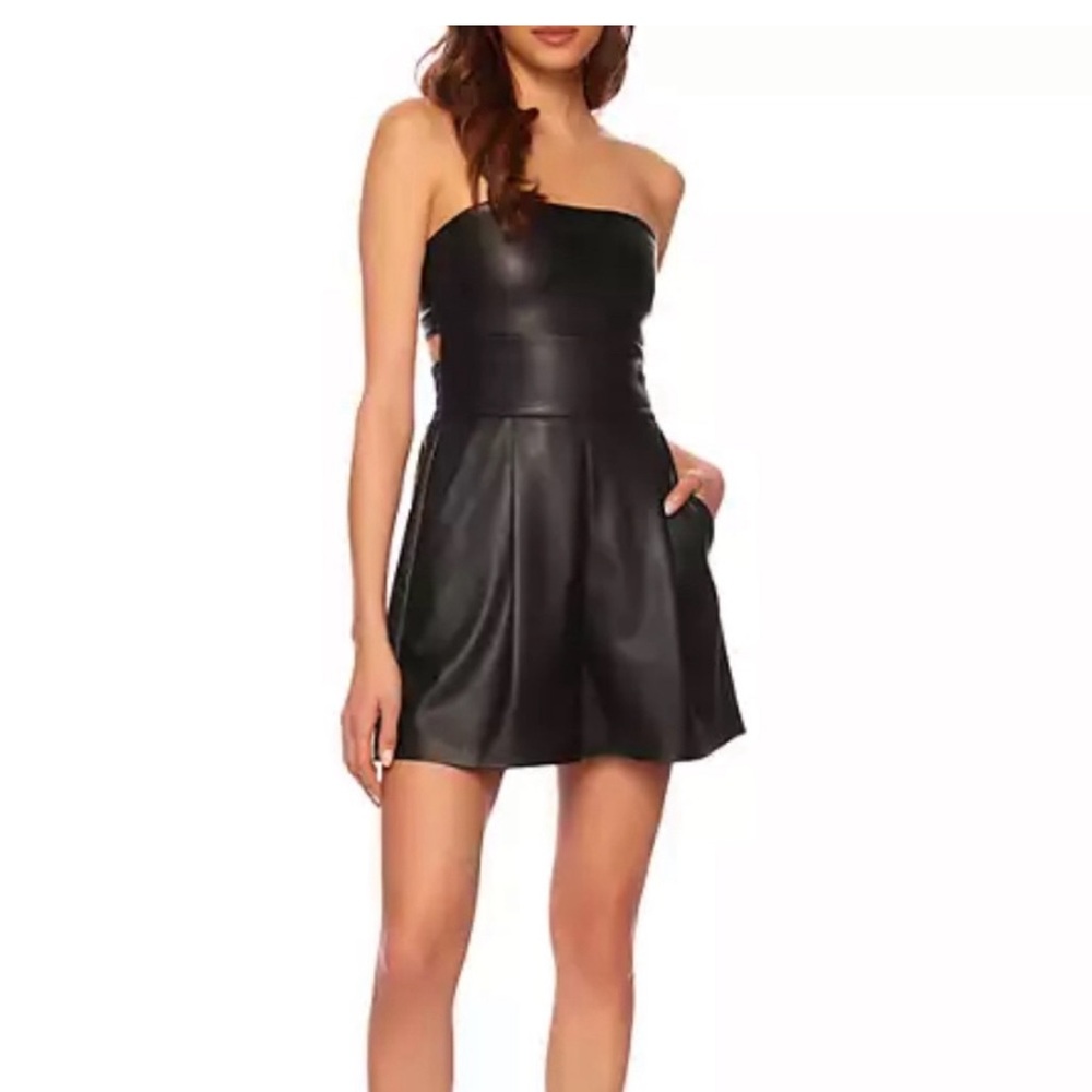 Susana Monaco Black Strapless Mini Dress